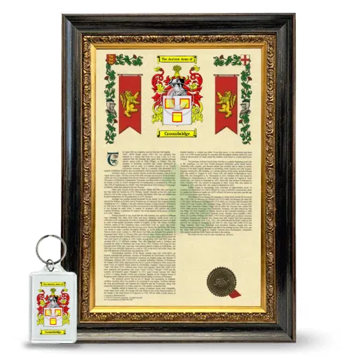 Croombridge Framed Armorial History and Keychain - Heirloom