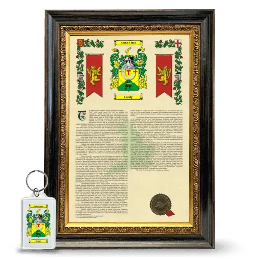 Crosly Framed Armorial History and Keychain - Heirloom