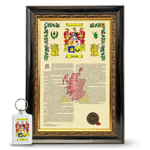 Cumedge Framed Armorial History and Keychain - Heirloom
