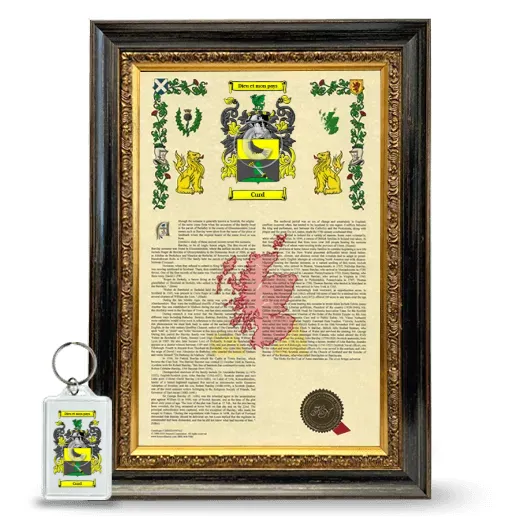 Curd Framed Armorial History and Keychain - Heirloom