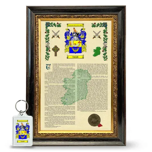 Currah Framed Armorial History and Keychain - Heirloom
