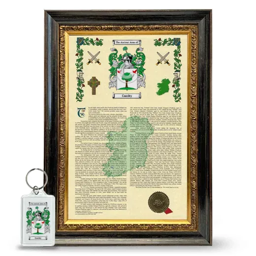 Currity Framed Armorial History and Keychain - Heirloom