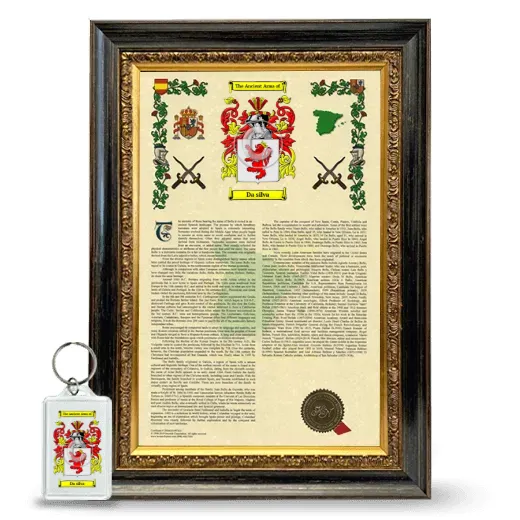 Da silva Framed Armorial History and Keychain - Heirloom