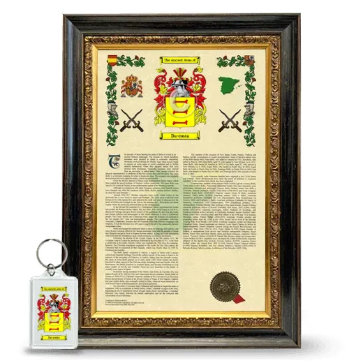 Da-costa Framed Armorial History and Keychain - Heirloom