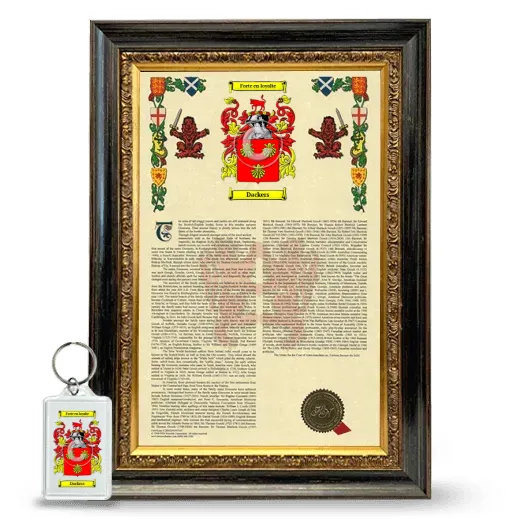 Dackers Framed Armorial History and Keychain - Heirloom