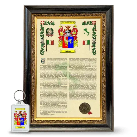 Dadamo Framed Armorial History and Keychain - Heirloom