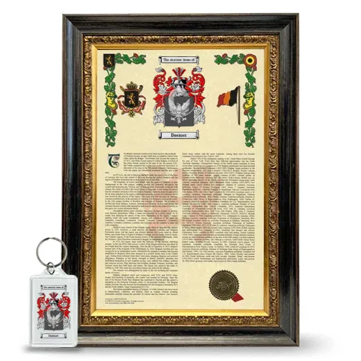 Daemer Framed Armorial History and Keychain - Heirloom