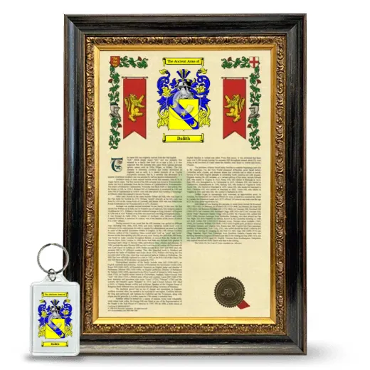 Dalith Framed Armorial History and Keychain - Heirloom