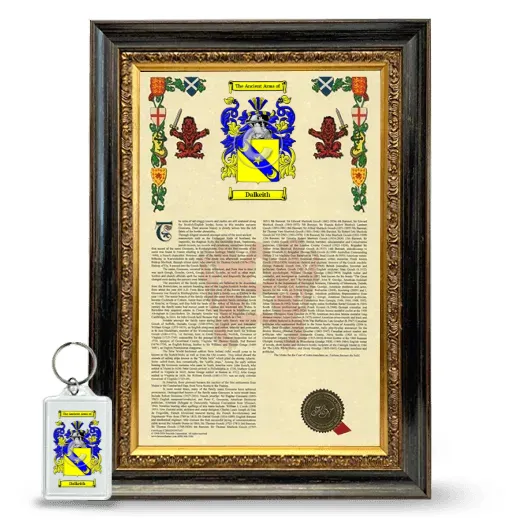 Dalkeith Framed Armorial History and Keychain - Heirloom