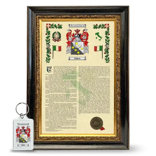 Dalpra Framed Armorial History and Keychain - Heirloom