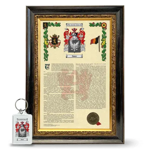 Dame Framed Armorial History and Keychain - Heirloom
