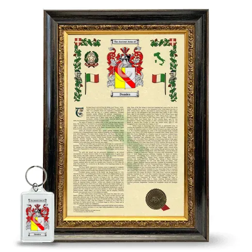 Damica Framed Armorial History and Keychain - Heirloom