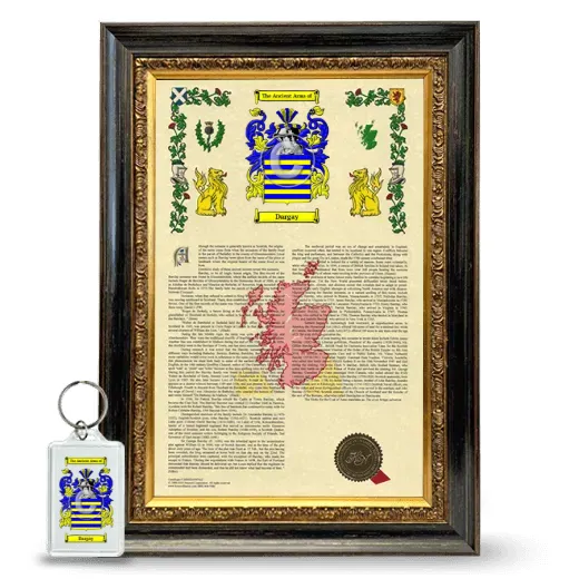 Dargay Framed Armorial History and Keychain - Heirloom