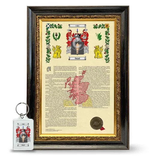 Dayal Framed Armorial History and Keychain - Heirloom