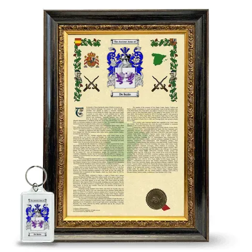 De luzio Framed Armorial History and Keychain - Heirloom