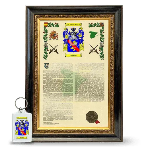 Defillipo Framed Armorial History and Keychain - Heirloom