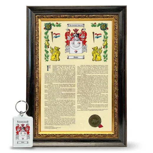 Deist Framed Armorial History and Keychain - Heirloom