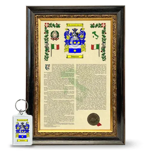 Demauro Framed Armorial History and Keychain - Heirloom