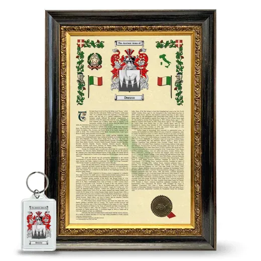 Deruvo Framed Armorial History and Keychain - Heirloom