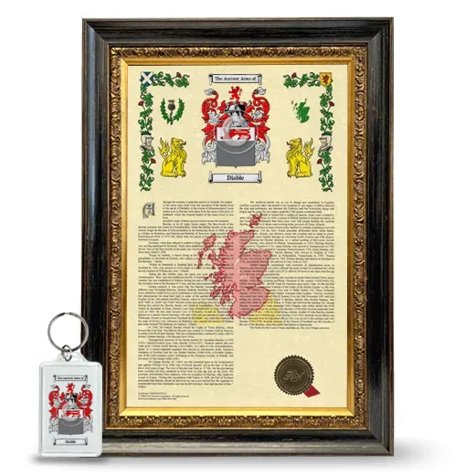 Diable Framed Armorial History and Keychain - Heirloom