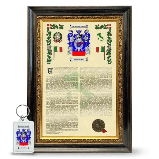 Dimartino Framed Armorial History and Keychain - Heirloom