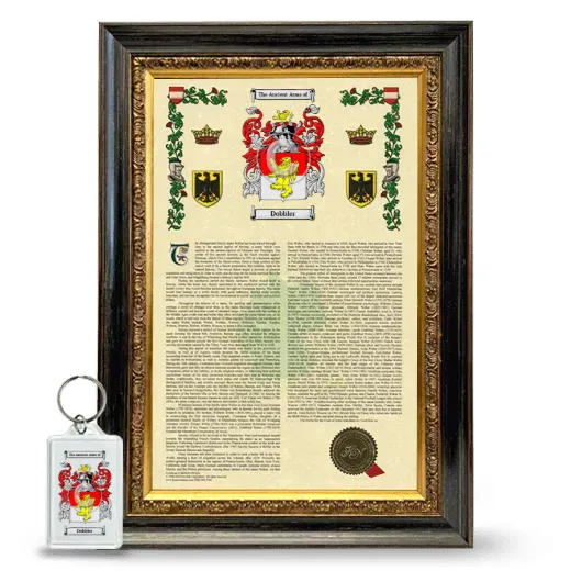 Dobbler Framed Armorial History and Keychain - Heirloom