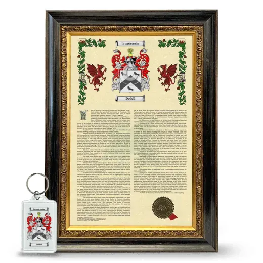 Dodell Framed Armorial History and Keychain - Heirloom