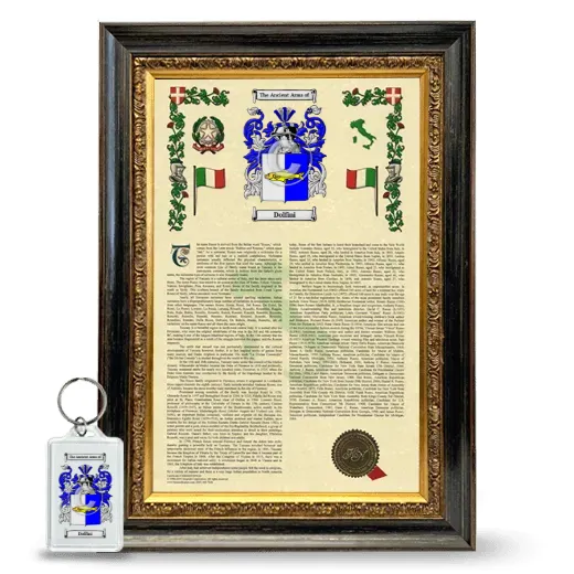 Dolfini Framed Armorial History and Keychain - Heirloom