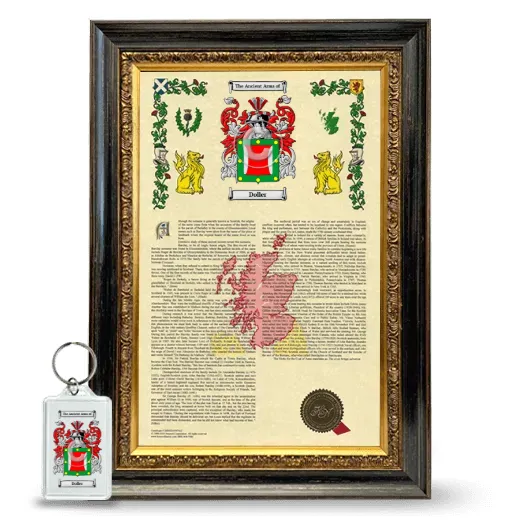 Doller Framed Armorial History and Keychain - Heirloom