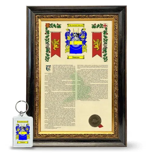Domyan Framed Armorial History and Keychain - Heirloom