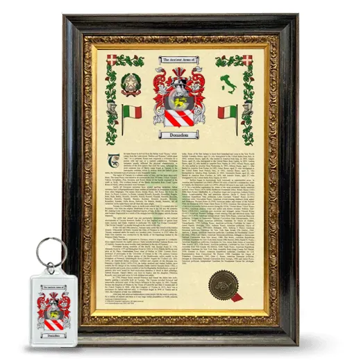 Donadon Framed Armorial History and Keychain - Heirloom