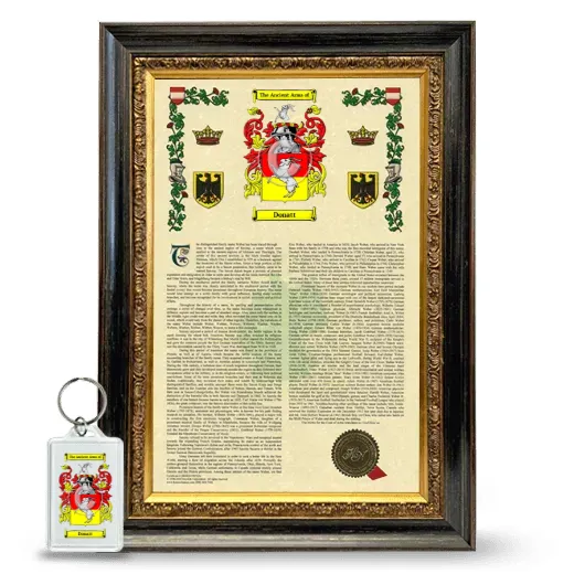 Donatt Framed Armorial History and Keychain - Heirloom