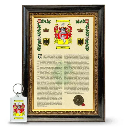 Donatz Framed Armorial History and Keychain - Heirloom