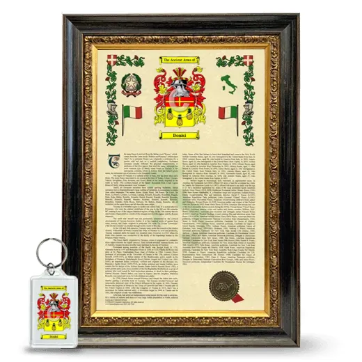 Donisi Framed Armorial History and Keychain - Heirloom