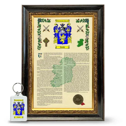Doorly Framed Armorial History and Keychain - Heirloom