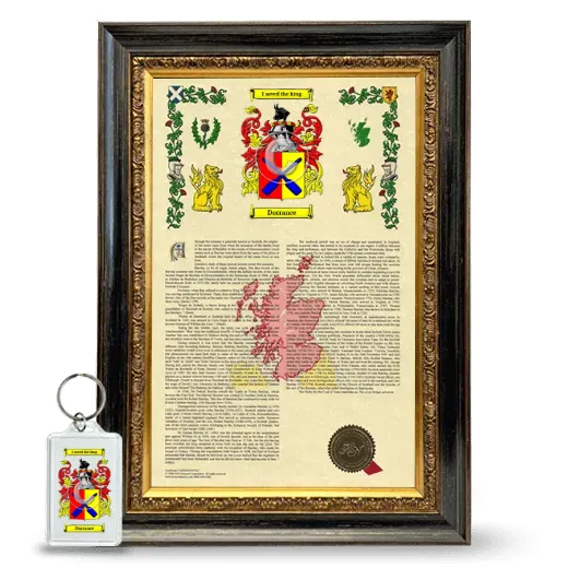 Dorrance Framed Armorial History and Keychain - Heirloom
