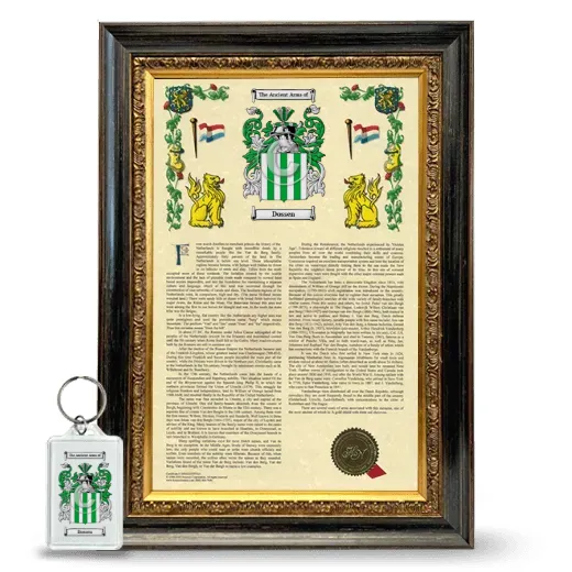 Dossen Framed Armorial History and Keychain - Heirloom