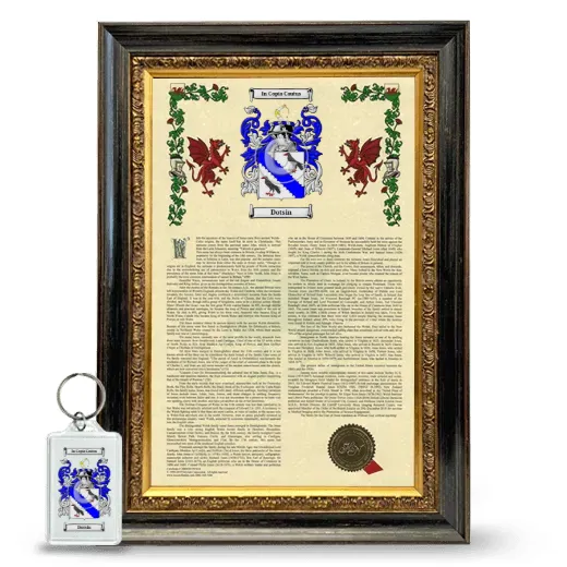Dotsin Framed Armorial History and Keychain - Heirloom
