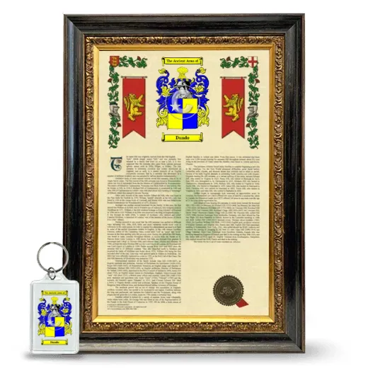 Dundo Framed Armorial History and Keychain - Heirloom