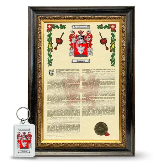 Durmans Framed Armorial History and Keychain - Heirloom