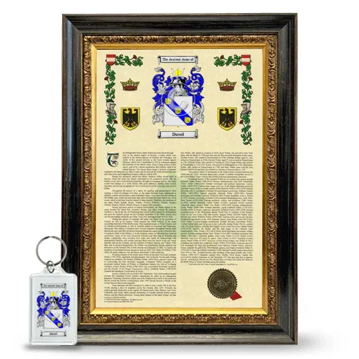 Duvel Framed Armorial History and Keychain - Heirloom