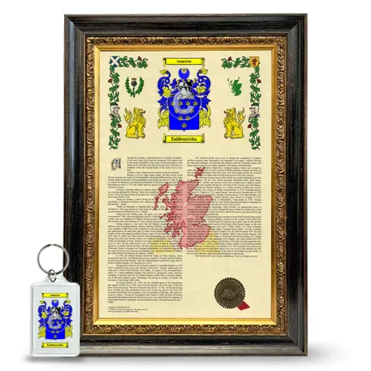 Ealdenstolm Framed Armorial History and Keychain - Heirloom