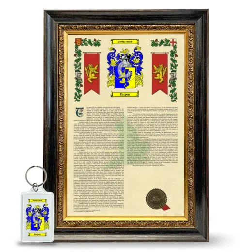 Earpen Framed Armorial History and Keychain - Heirloom