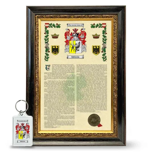 Edelstein Framed Armorial History and Keychain - Heirloom