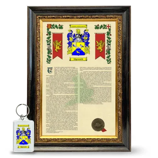 Edgeworth Framed Armorial History and Keychain - Heirloom