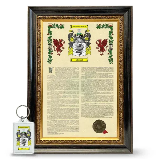 Edweart Framed Armorial History and Keychain - Heirloom