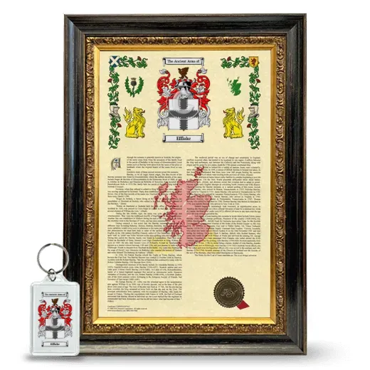 Efflake Framed Armorial History and Keychain - Heirloom