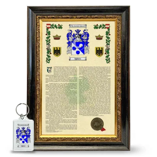Egberts Framed Armorial History and Keychain - Heirloom