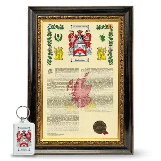 Egeleghan Framed Armorial History and Keychain - Heirloom