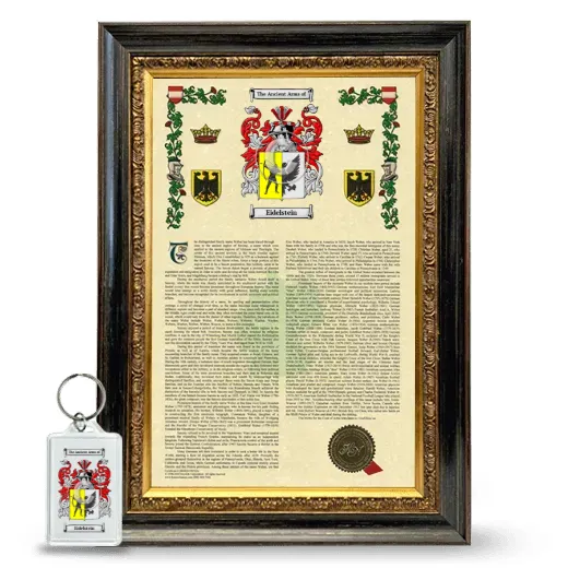 Eidelstein Framed Armorial History and Keychain - Heirloom